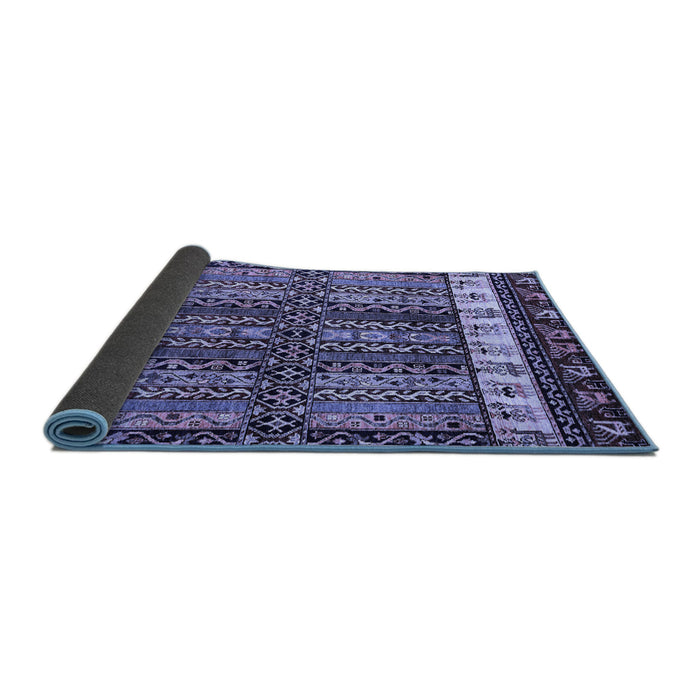 Sideview of Abstract Blue Modern Rug, abs4275blu