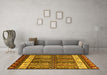 Machine Washable Abstract Yellow Modern Rug in a Living Room, wshabs4275yw