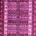 Square Machine Washable Abstract Pink Modern Rug, wshabs4275pnk