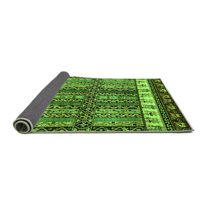 Sideview of Abstract Green Modern Rug, abs4275grn
