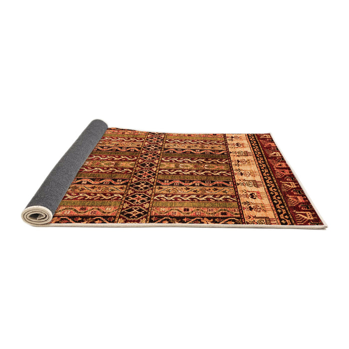 Sideview of Abstract Orange Modern Rug, abs4275org