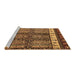 Sideview of Machine Washable Abstract Brown Modern Rug, wshabs4275brn