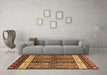 Machine Washable Abstract Brown Modern Rug in a Living Room,, wshabs4275brn