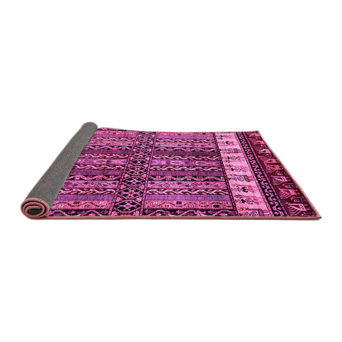 Sideview of Abstract Pink Modern Rug, abs4275pnk