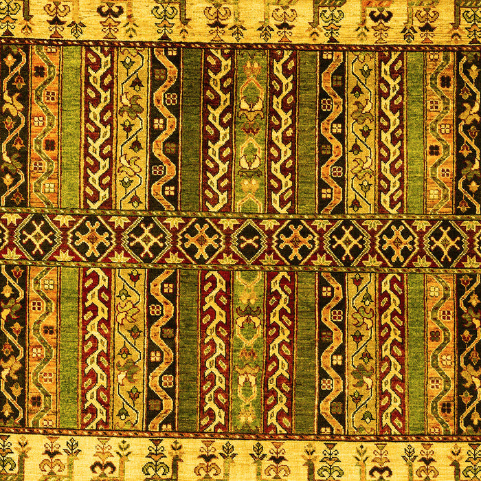 Machine Washable Abstract Yellow Modern Rug, wshabs4275yw