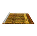 Sideview of Machine Washable Abstract Yellow Modern Rug, wshabs4275yw