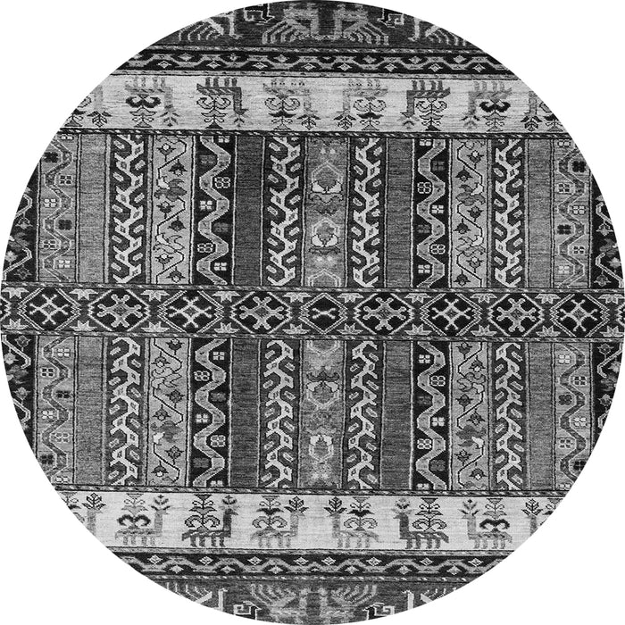 Round Abstract Gray Modern Rug, abs4275gry