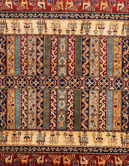 Abstract Saffron Red Modern Rug, abs4275