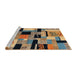 Sideview of Machine Washable Abstract Dark Brown Rug, wshabs4276