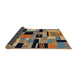 Sideview of Abstract Dark Brown Modern Rug, abs4276