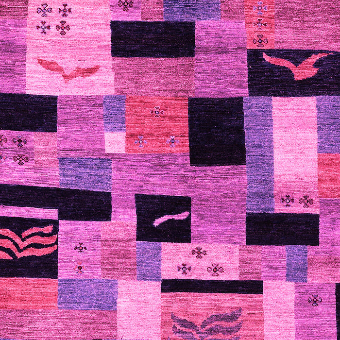 Machine Washable Abstract Pink Modern Rug, wshabs4276pnk