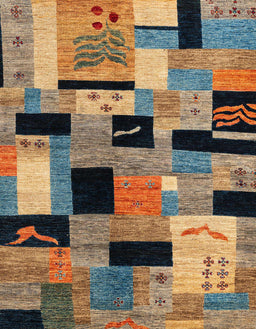 Abstract Dark Brown Modern Rug, abs4276