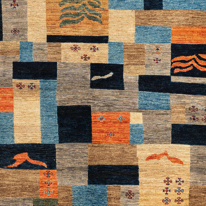 Abstract Dark Brown Modern Rug, abs4276