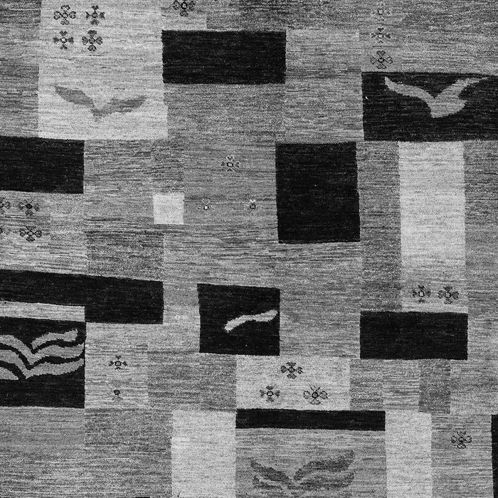 Machine Washable Abstract Gray Modern Rug, wshabs4276gry