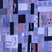 Square Abstract Blue Modern Rug, abs4276blu