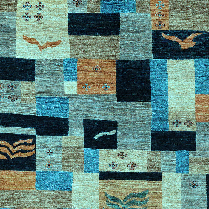 Abstract Light Blue Modern Rug, abs4276lblu