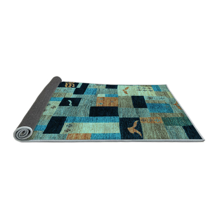 Sideview of Abstract Light Blue Modern Rug, abs4276lblu