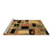 Sideview of Machine Washable Abstract Brown Modern Rug, wshabs4276brn