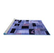 Sideview of Machine Washable Abstract Blue Modern Rug, wshabs4276blu