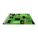 Sideview of Machine Washable Abstract Green Modern Area Rugs, wshabs4276grn