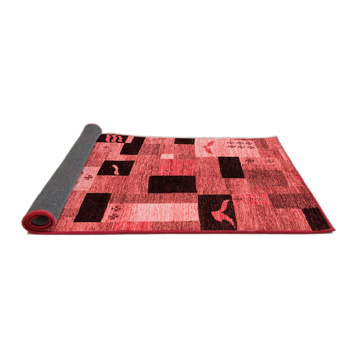 Abstract Red Modern Area Rugs