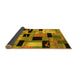 Sideview of Abstract Yellow Modern Rug, abs4276yw