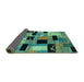 Sideview of Abstract Turquoise Modern Rug, abs4276turq