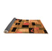 Sideview of Abstract Orange Modern Rug, abs4276org