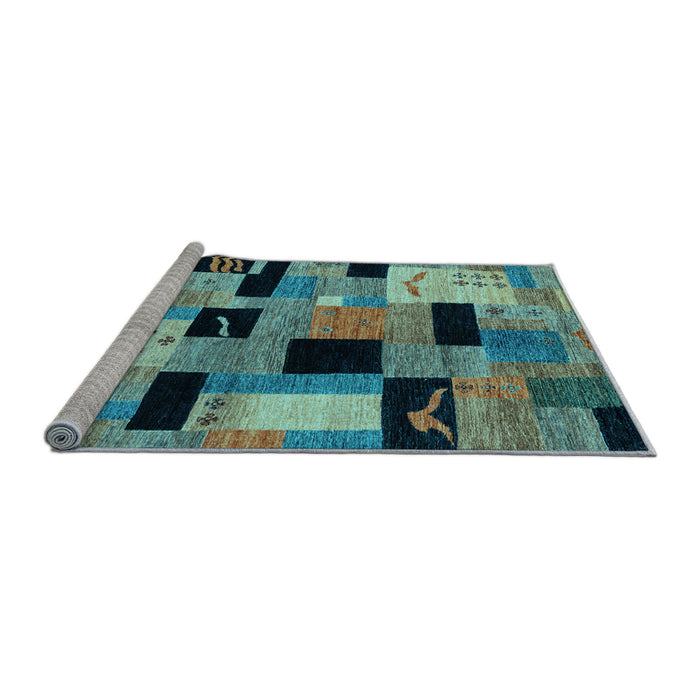 Sideview of Machine Washable Abstract Light Blue Modern Rug, wshabs4276lblu