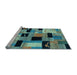 Sideview of Machine Washable Abstract Light Blue Modern Rug, wshabs4276lblu