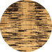 Round Abstract Brown Modern Rug, abs4277brn