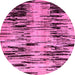 Round Abstract Pink Modern Rug, abs4277pnk