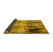 Sideview of Abstract Yellow Modern Rug, abs4277yw