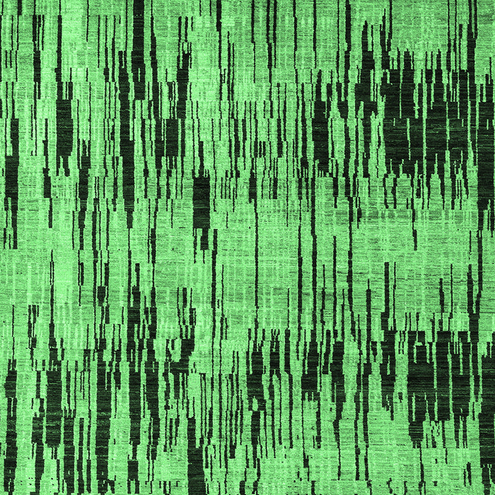 Square Abstract Emerald Green Modern Rug, abs4277emgrn
