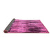 Sideview of Abstract Pink Modern Rug, abs4277pnk