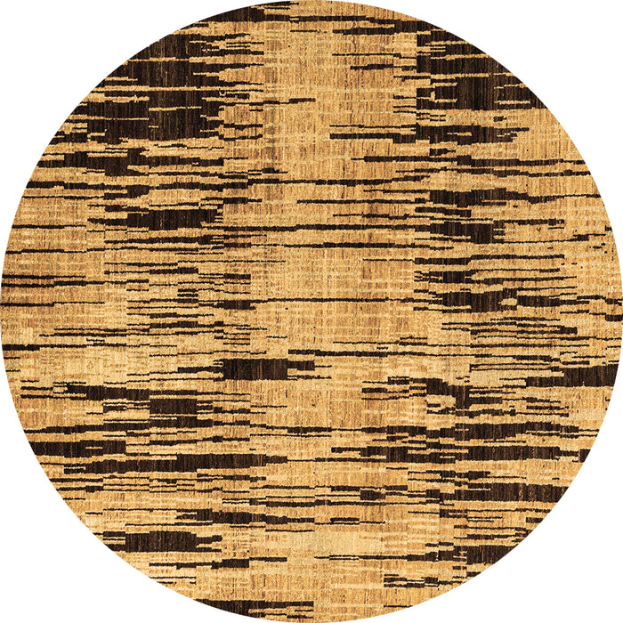 Round Machine Washable Abstract Brown Modern Rug, wshabs4277brn