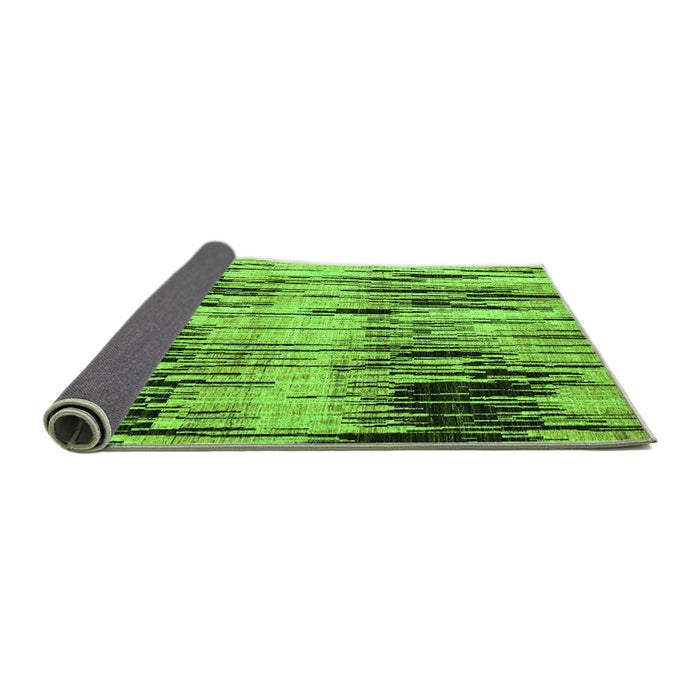 Sideview of Abstract Green Modern Rug, abs4277grn