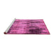 Sideview of Machine Washable Abstract Pink Modern Rug, wshabs4277pnk