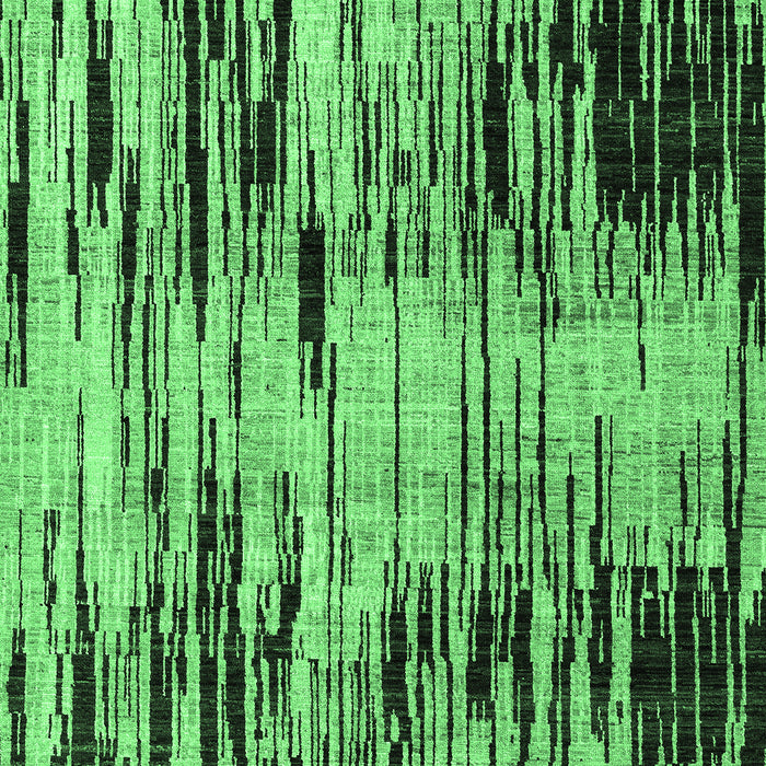 Machine Washable Abstract Emerald Green Modern Area Rugs, wshabs4277emgrn