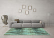 Machine Washable Abstract Light Blue Modern Rug in a Living Room, wshabs4277lblu