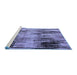 Sideview of Machine Washable Abstract Blue Modern Rug, wshabs4277blu