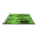 Sideview of Machine Washable Abstract Green Modern Area Rugs, wshabs4277grn