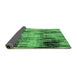 Sideview of Abstract Emerald Green Modern Rug, abs4277emgrn