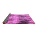 Sideview of Abstract Purple Modern Rug, abs4277pur