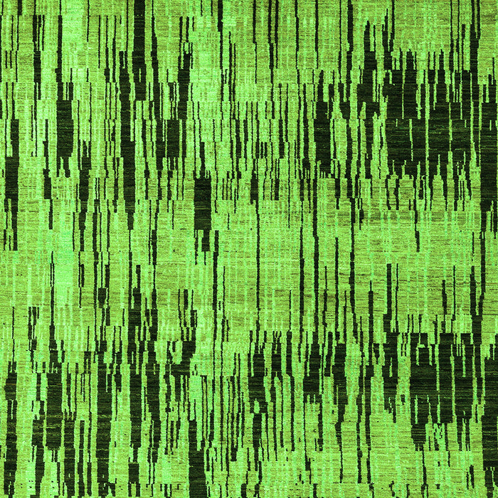 Square Abstract Green Modern Rug, abs4277grn