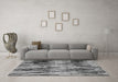 Machine Washable Abstract Gray Modern Rug in a Living Room,, wshabs4277gry