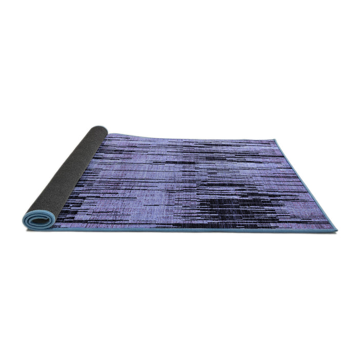 Sideview of Abstract Blue Modern Rug, abs4277blu