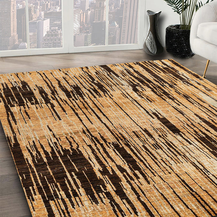 Machine Washable Abstract Red Brown Rug in a Family Room, wshabs4277