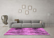 Machine Washable Abstract Purple Modern Area Rugs in a Living Room, wshabs4277pur