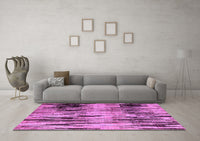 Machine Washable Abstract Purple Modern Rug, wshabs4277pur